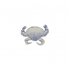 handcrafted decor k-003-w whitewashed cast iron crab decorative bowl, 7 in.   